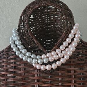 Silver and Pink Necklace Elegant Jewelry